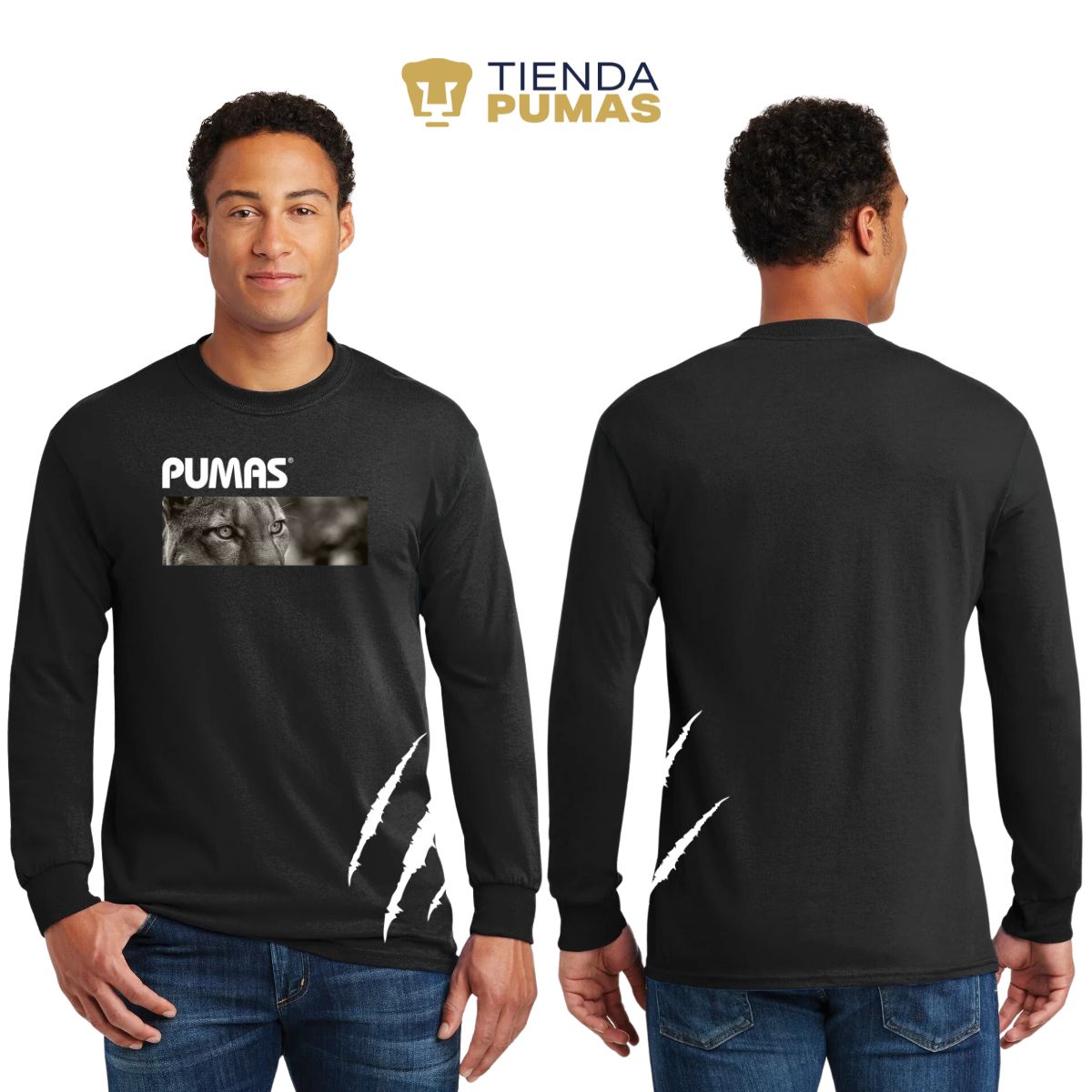 Playera Hombre Pumas UNAM Manga Larga Enfoque