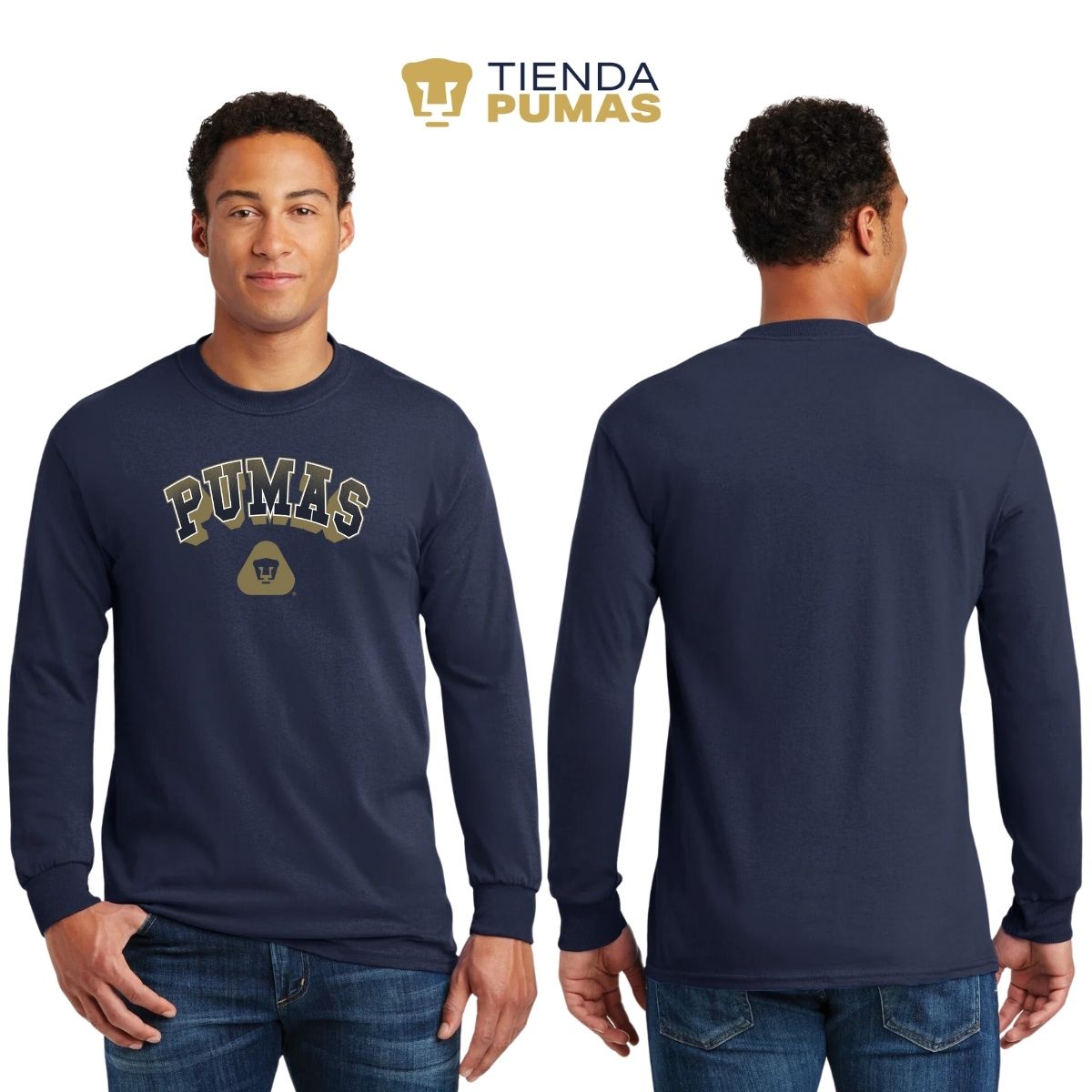 Playera Hombre Pumas UNAM Manga Larga Pumas 3D