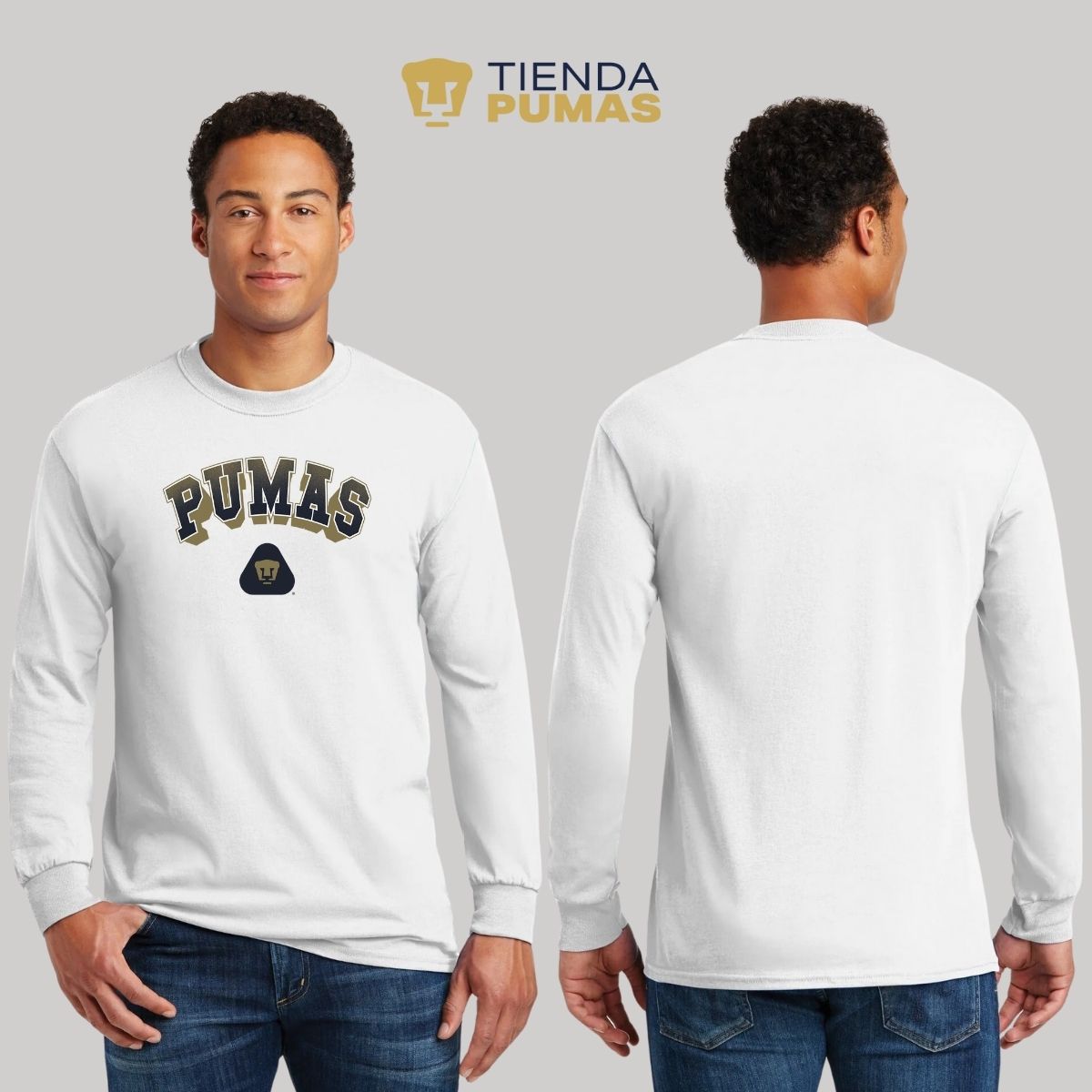 Playera Hombre Pumas UNAM Manga Larga Pumas 3D