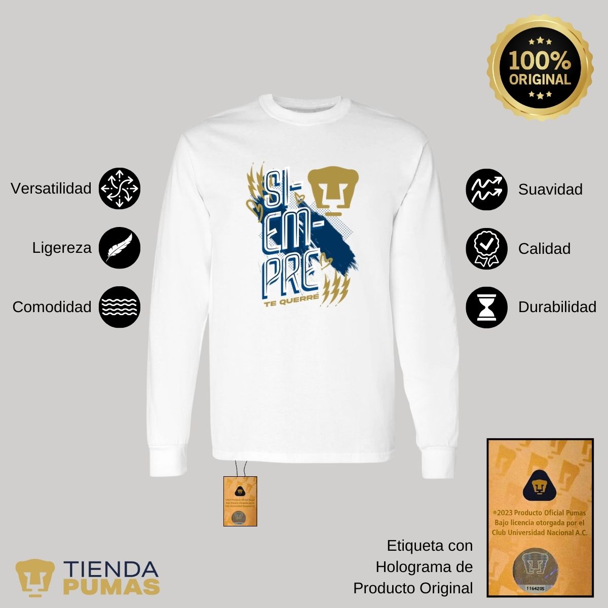 Playera Pumas UNAM Hombre Siempre Te Querré OD77354