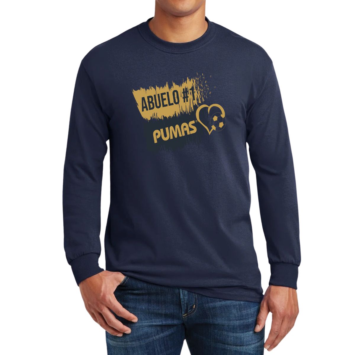 Playera Hombre Pumas UNAM Manga Larga Abuelo No 1