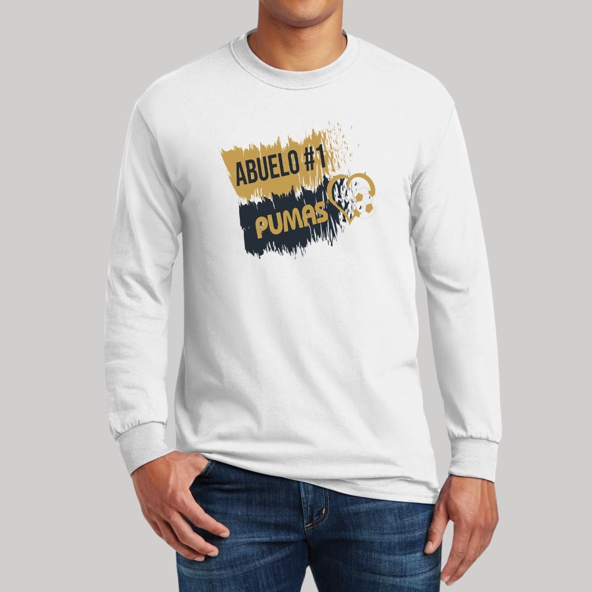 Playera Hombre Pumas UNAM Manga Larga Abuelo No 1