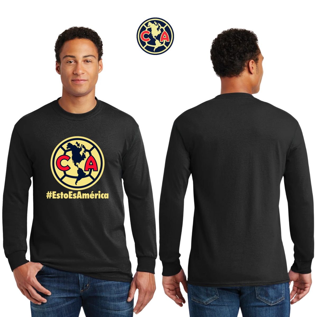 Playera Hombre América Manga Larga Esto es América