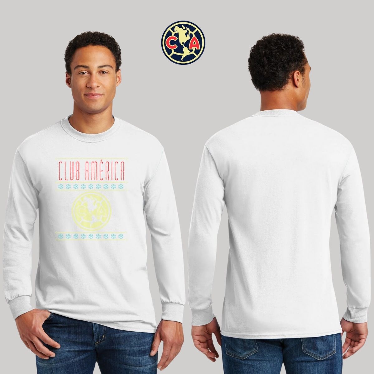 Playera Club América Hombre Navidad Manga Larga OD77122