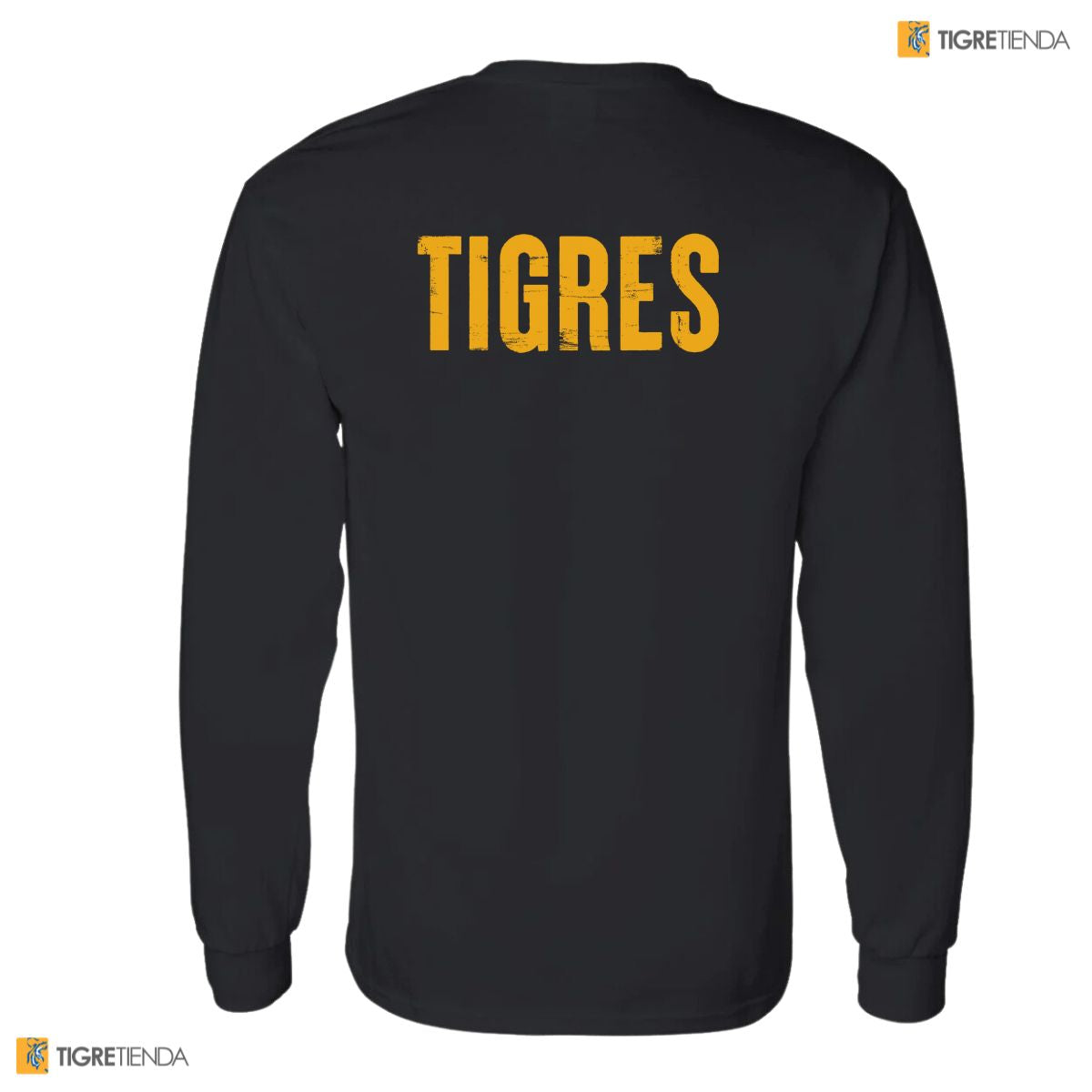 Playera Hombre Tigres UANL Manga Larga  Logo U Amarillo