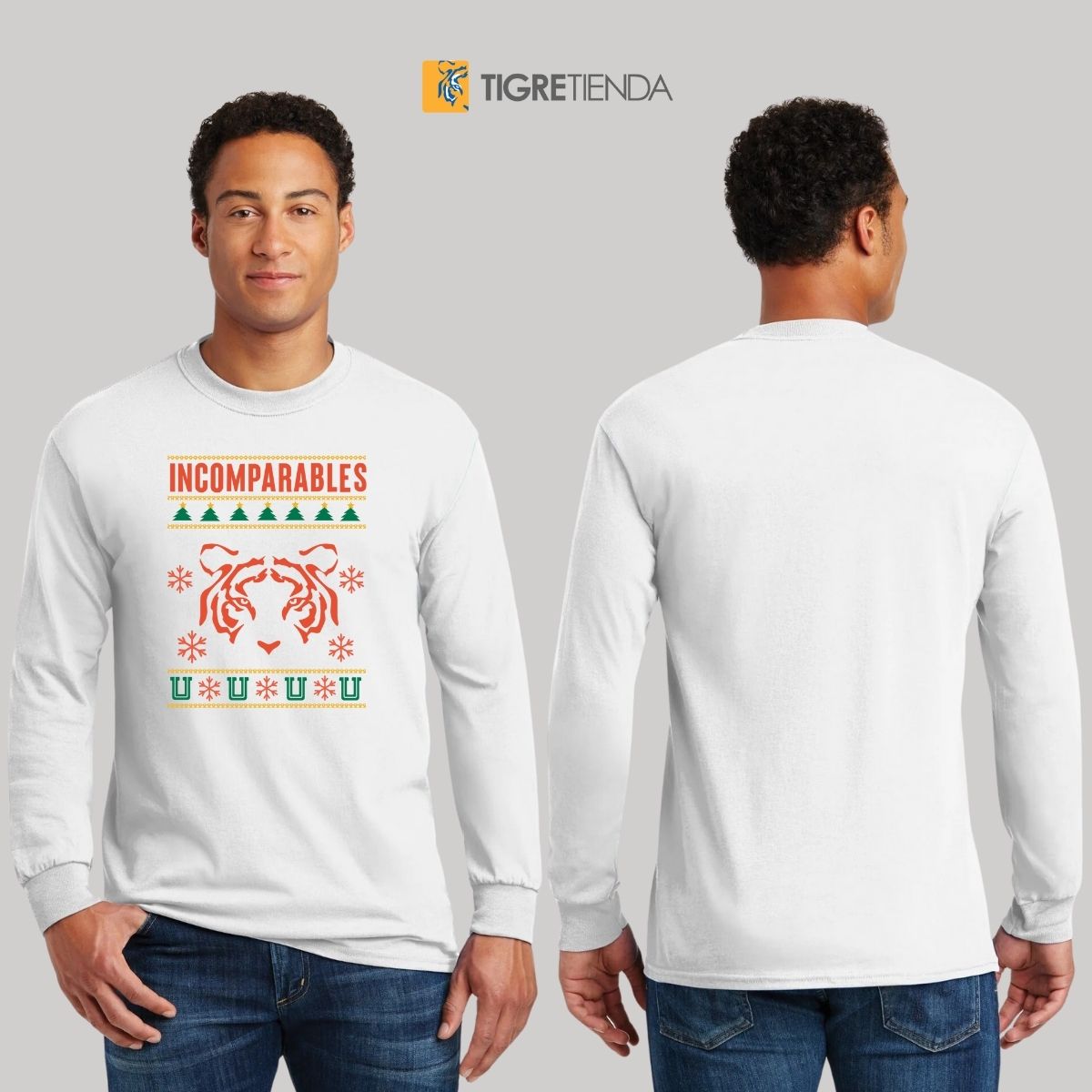 Playera Tigres UANL Hombre Manga Larga Navidad OD76990