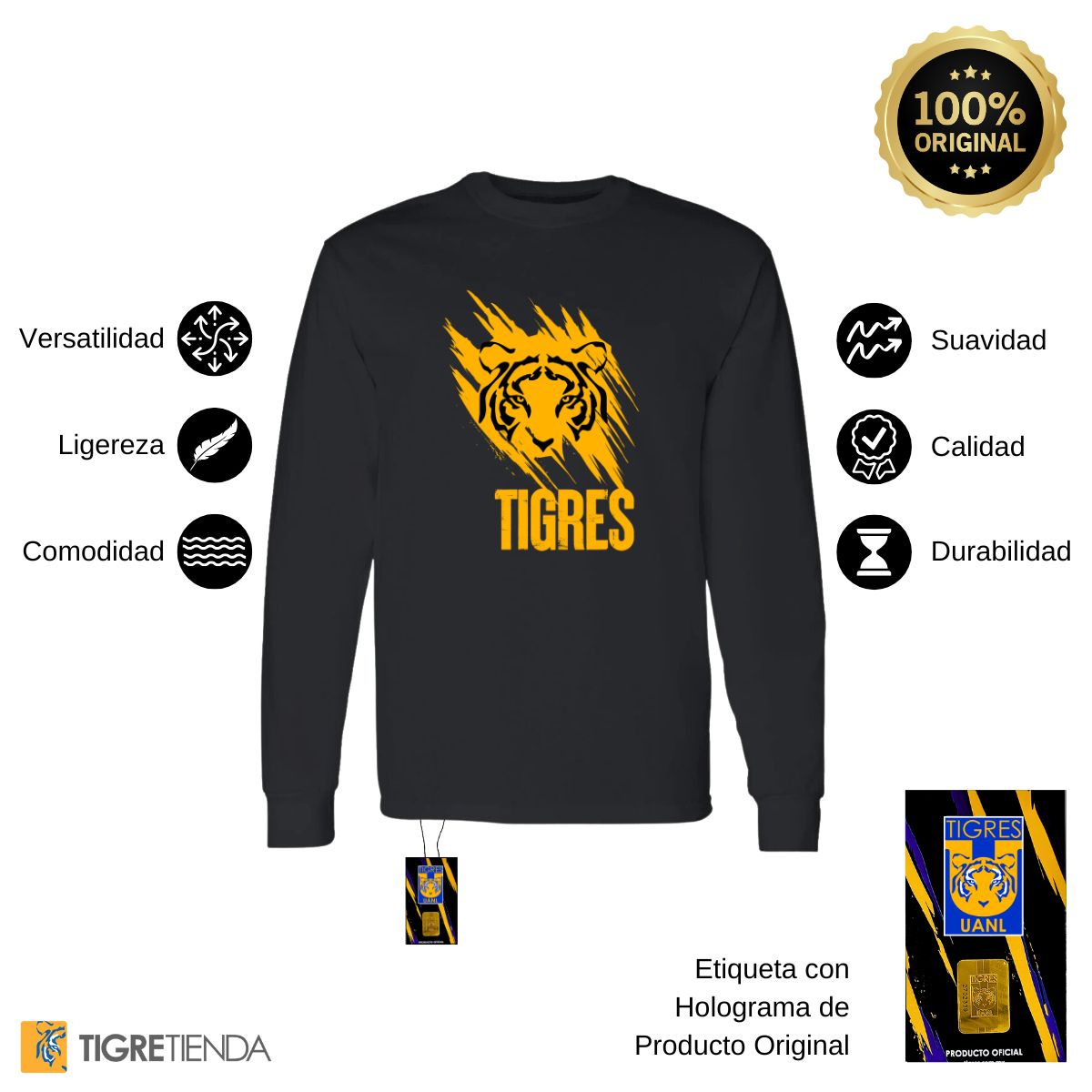 Playera Tigres UANL Hombre Garra Rostro OD77215