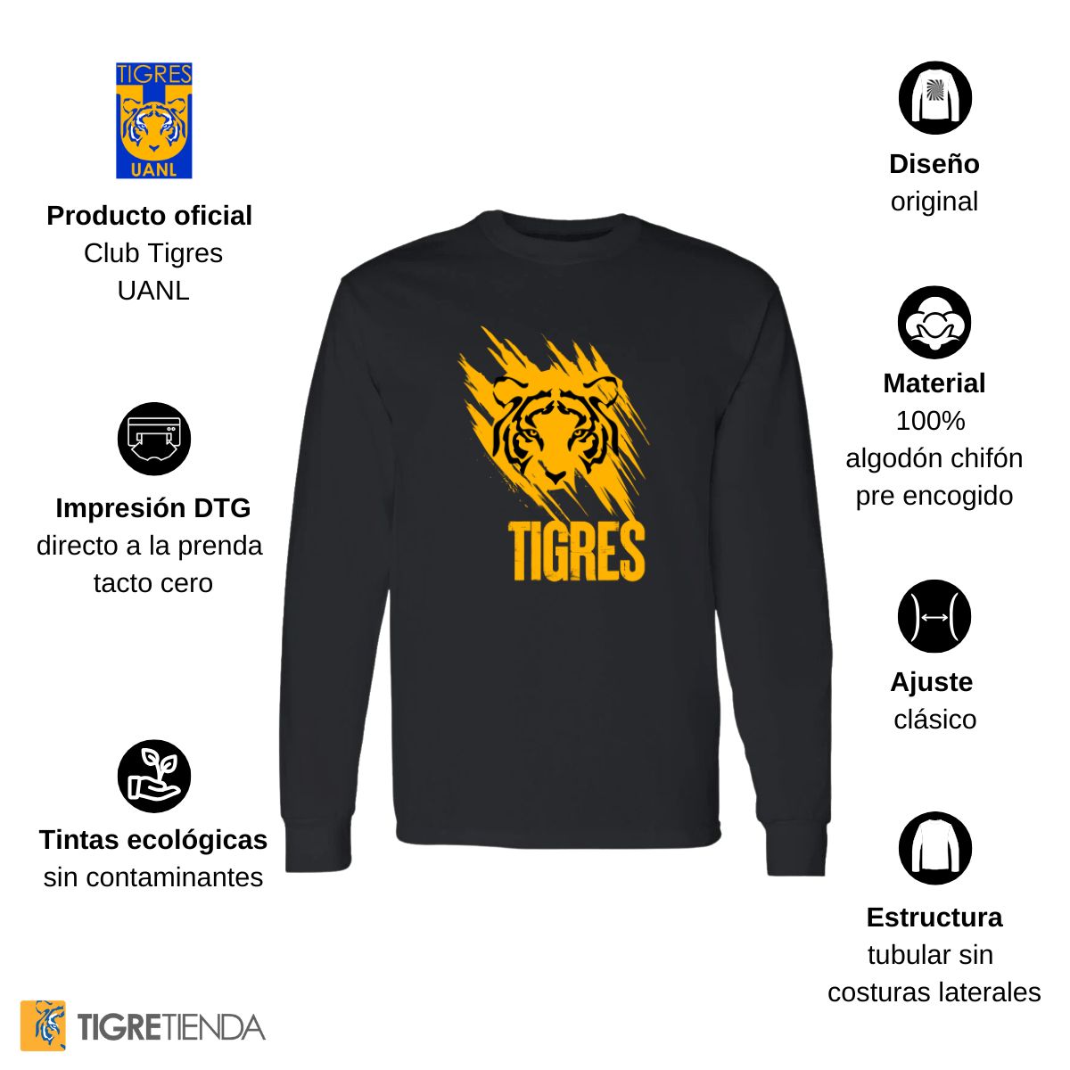 Playera Tigres UANL Hombre Garra Rostro OD77215