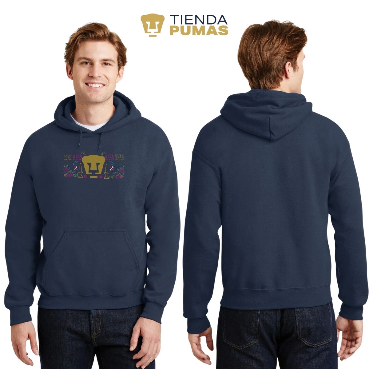 Sudadera Hombre Hoodie Pumas UNAM Día de Muertos Altar