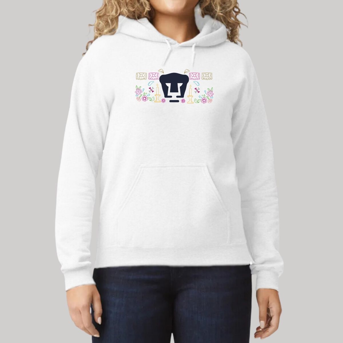 Sudadera Mujer Hoodie Pumas UNAM Día de Muertos Altar