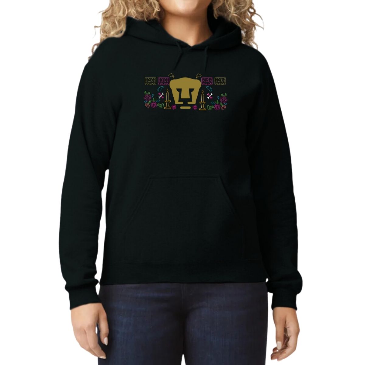 Sudadera Mujer Hoodie Pumas UNAM Día de Muertos Altar