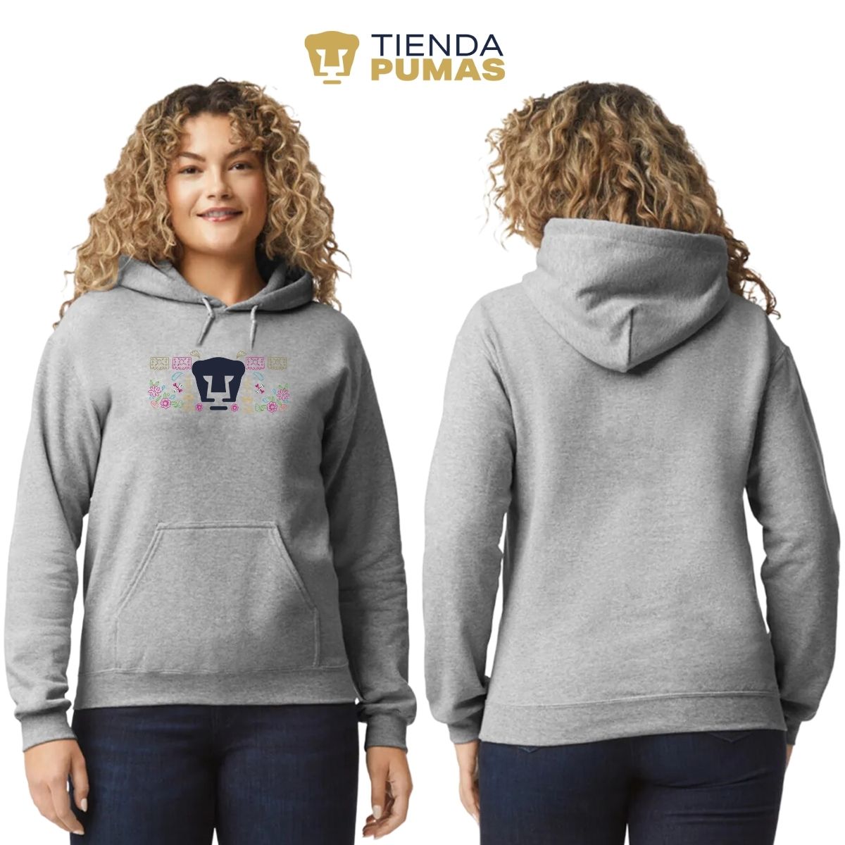 Sudadera Mujer Hoodie Pumas UNAM Día de Muertos Altar