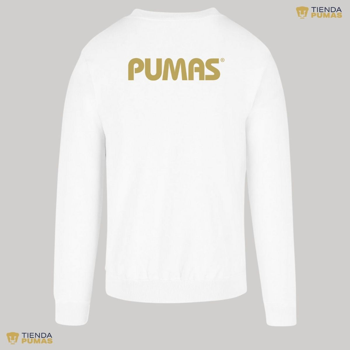 Sudadera Hombre Pumas UNAM Logo Vinil Dorado