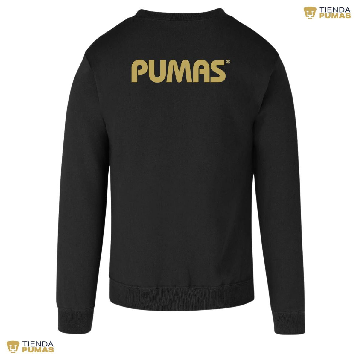 Sudadera Hombre Pumas UNAM Logo Vinil Dorado