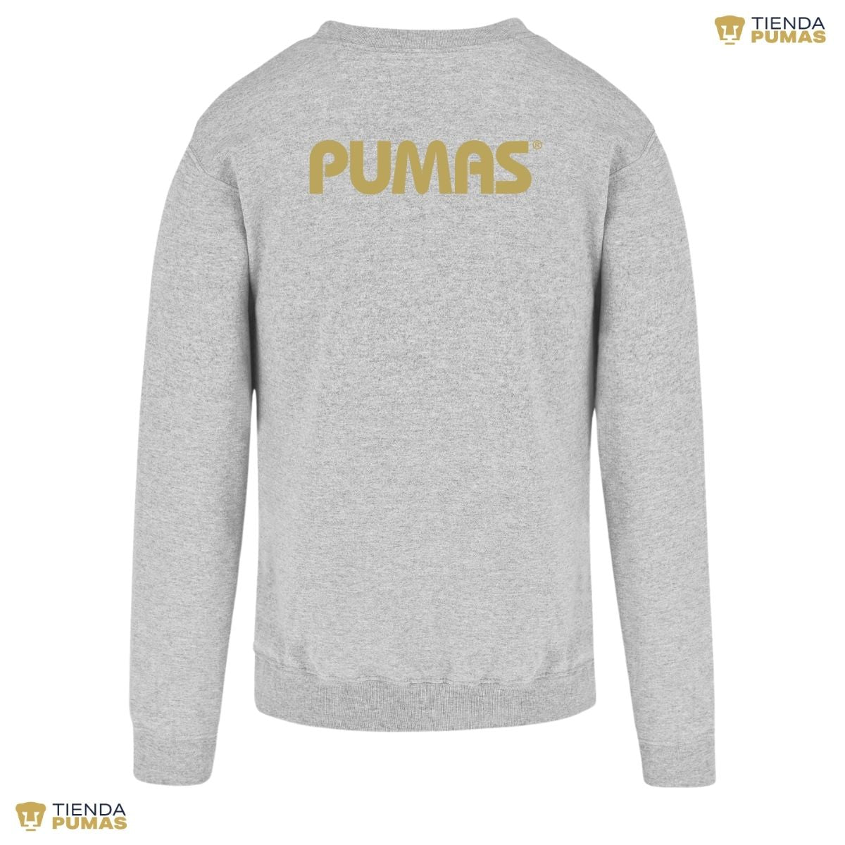 Sudadera Hombre Pumas UNAM Logo Vinil Dorado