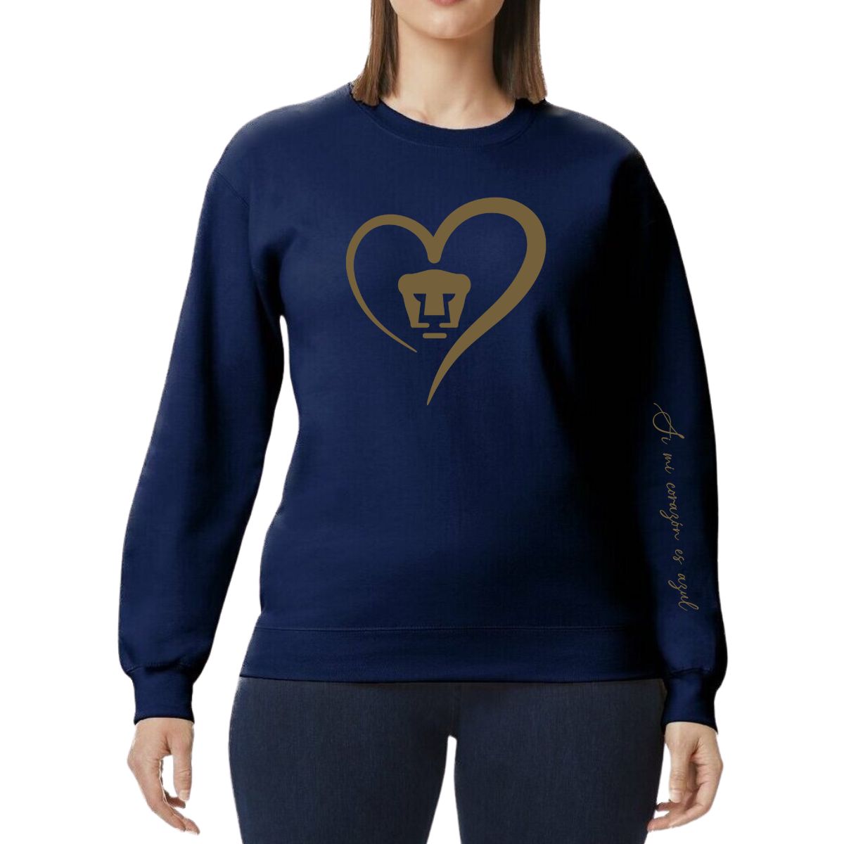 Sudadera Mujer Pumas UNAM Corazón Oro