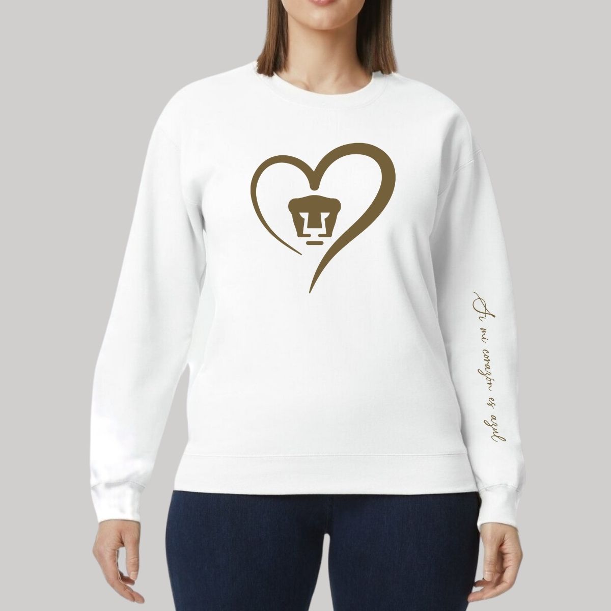 Sudadera Mujer Pumas UNAM Corazón Oro