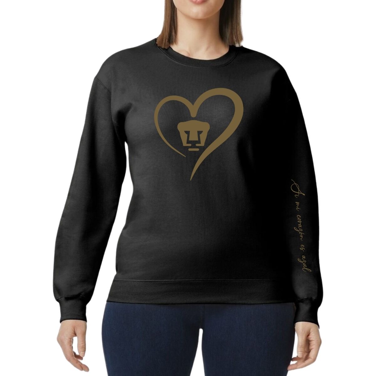 Sudadera Mujer Pumas UNAM Corazón Oro