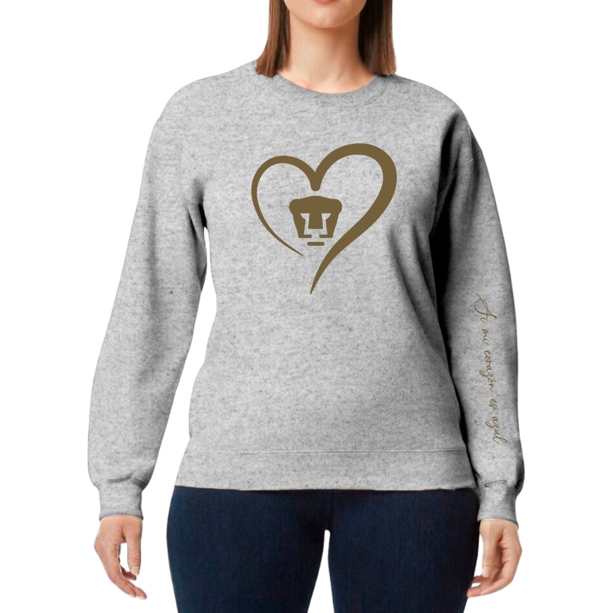 Sudadera Mujer Pumas UNAM Corazón Oro