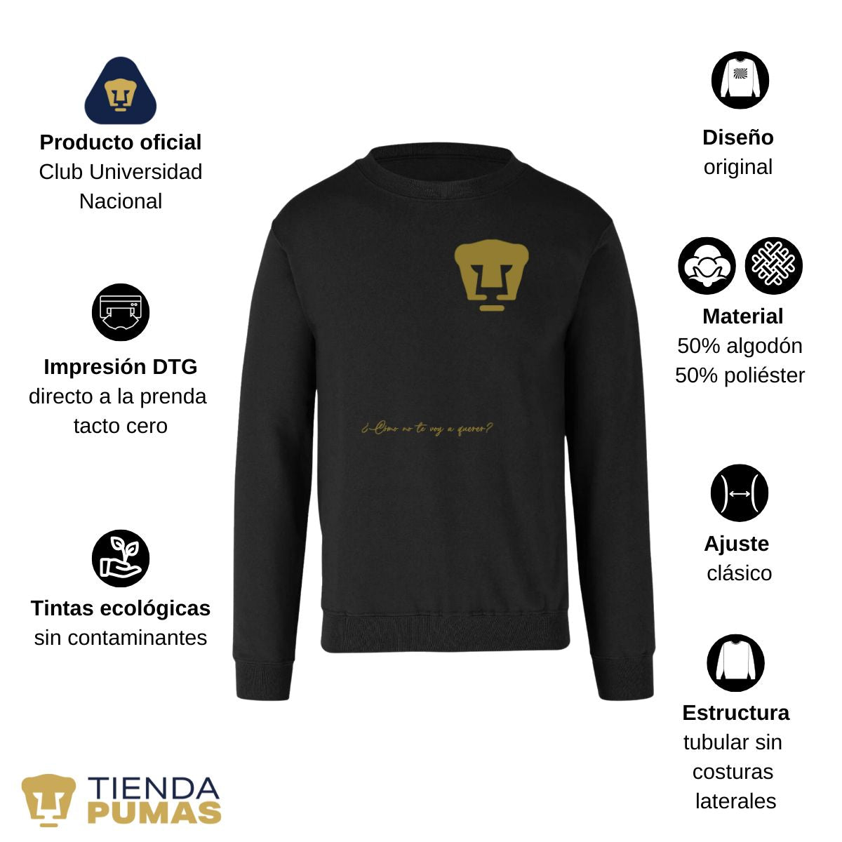 Sudadera Hombre Pumas UNAM Puma a querer