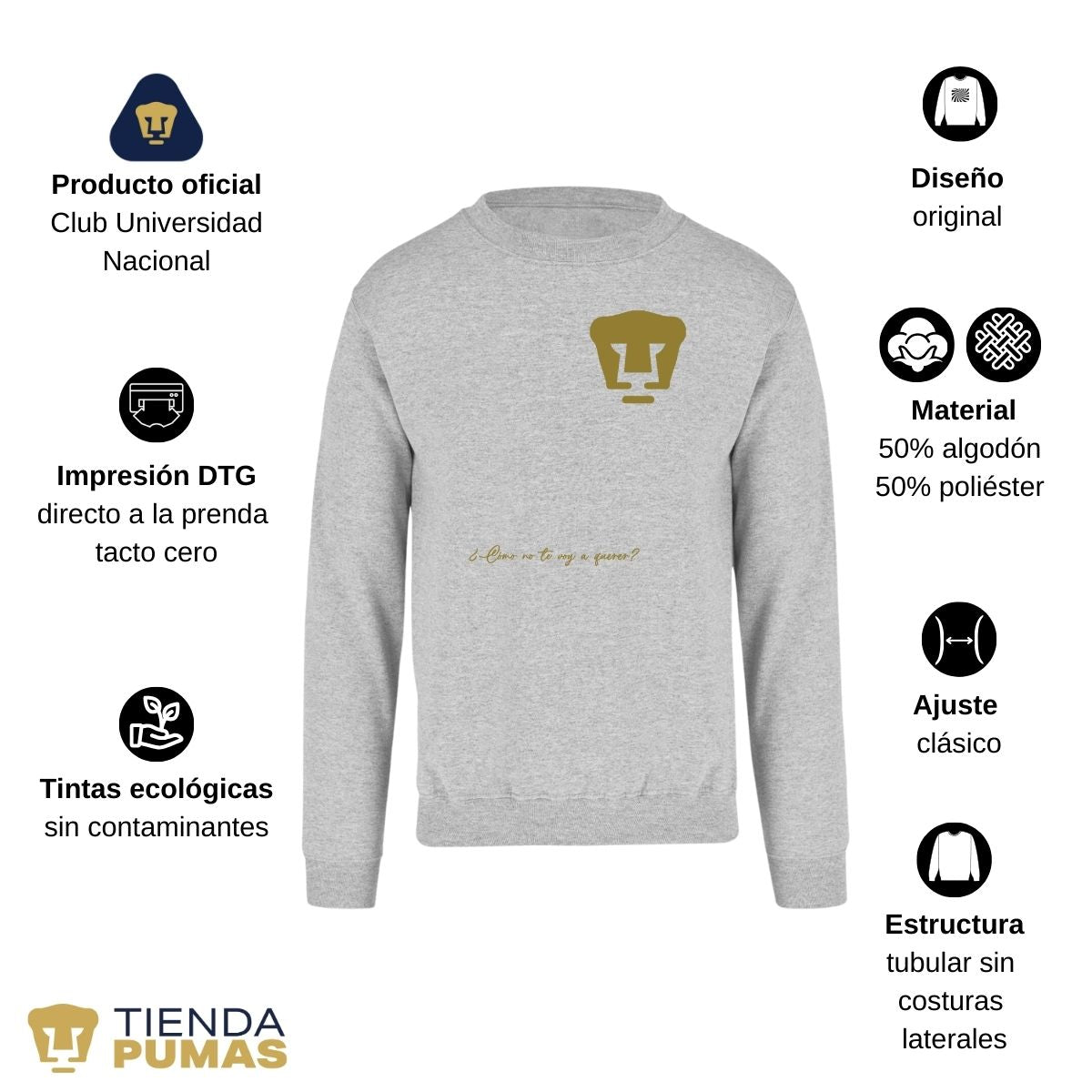 Sudadera Hombre Pumas UNAM Puma a querer