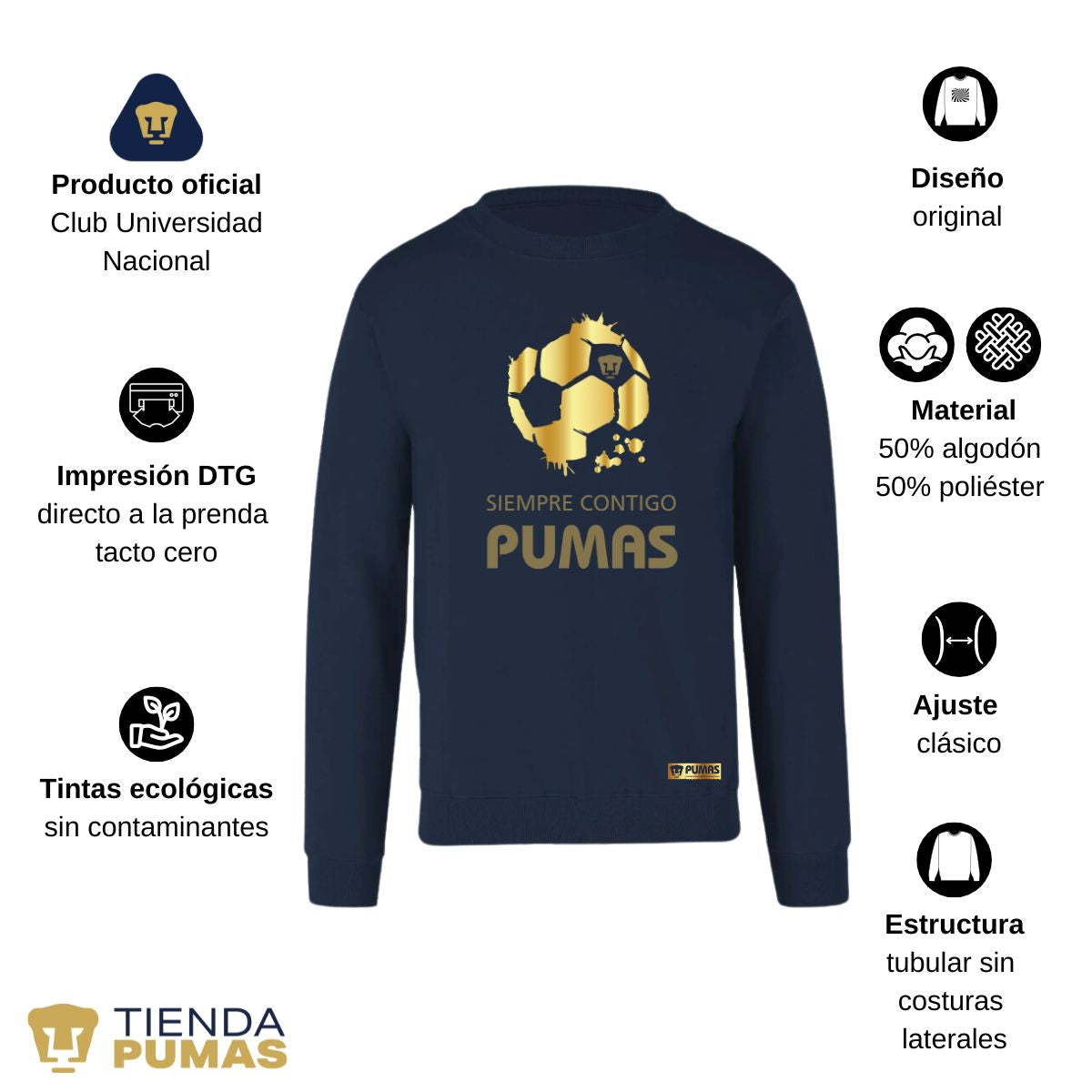 Sudadera Hombre Pumas UNAM Ed Lmt 2 Siempre contigo