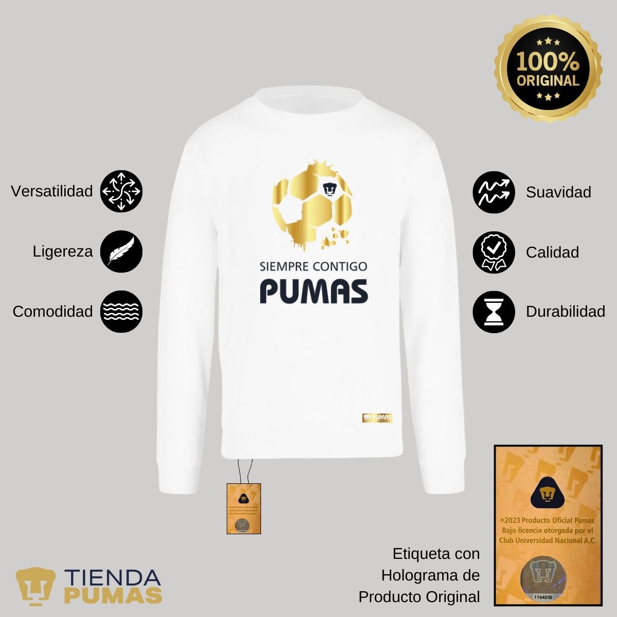 Sudadera Hombre Pumas UNAM Ed Lmt 2 Siempre contigo