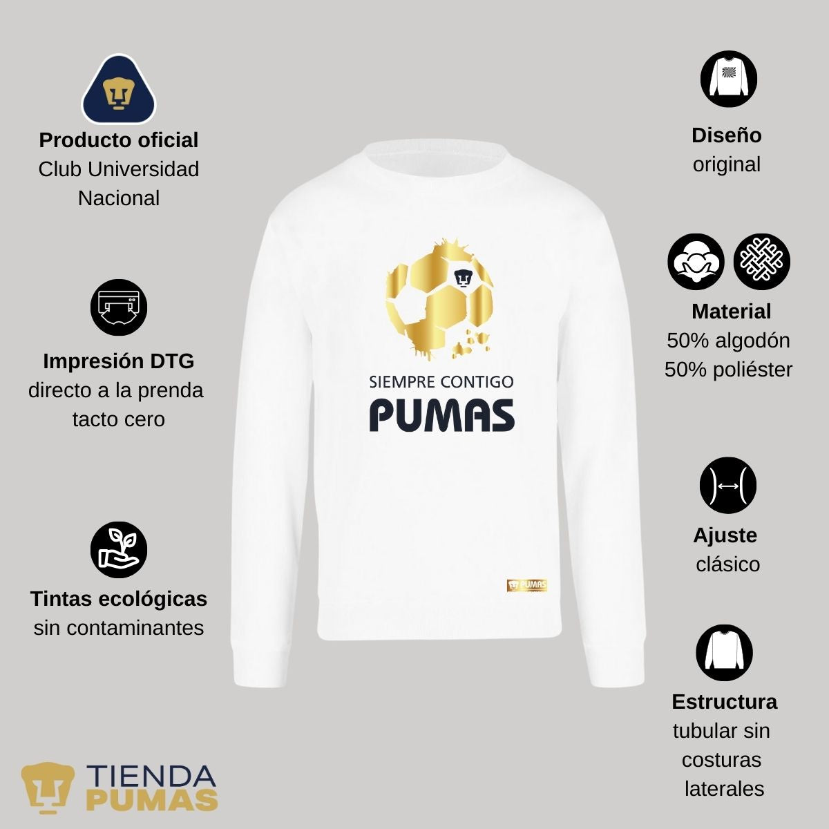 Sudadera Hombre Pumas UNAM Ed Lmt 2 Siempre contigo