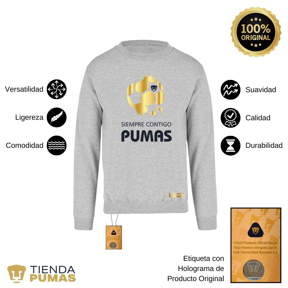 Sudadera Hombre Pumas UNAM Ed Lmt 2 Siempre contigo