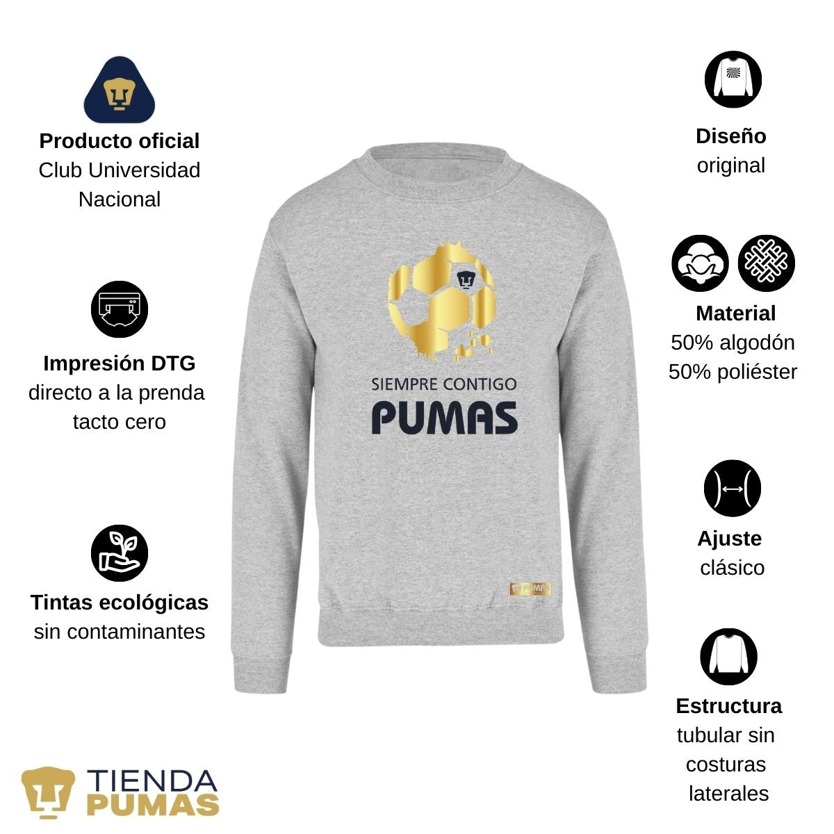 Sudadera Hombre Pumas UNAM Ed Lmt 2 Siempre contigo