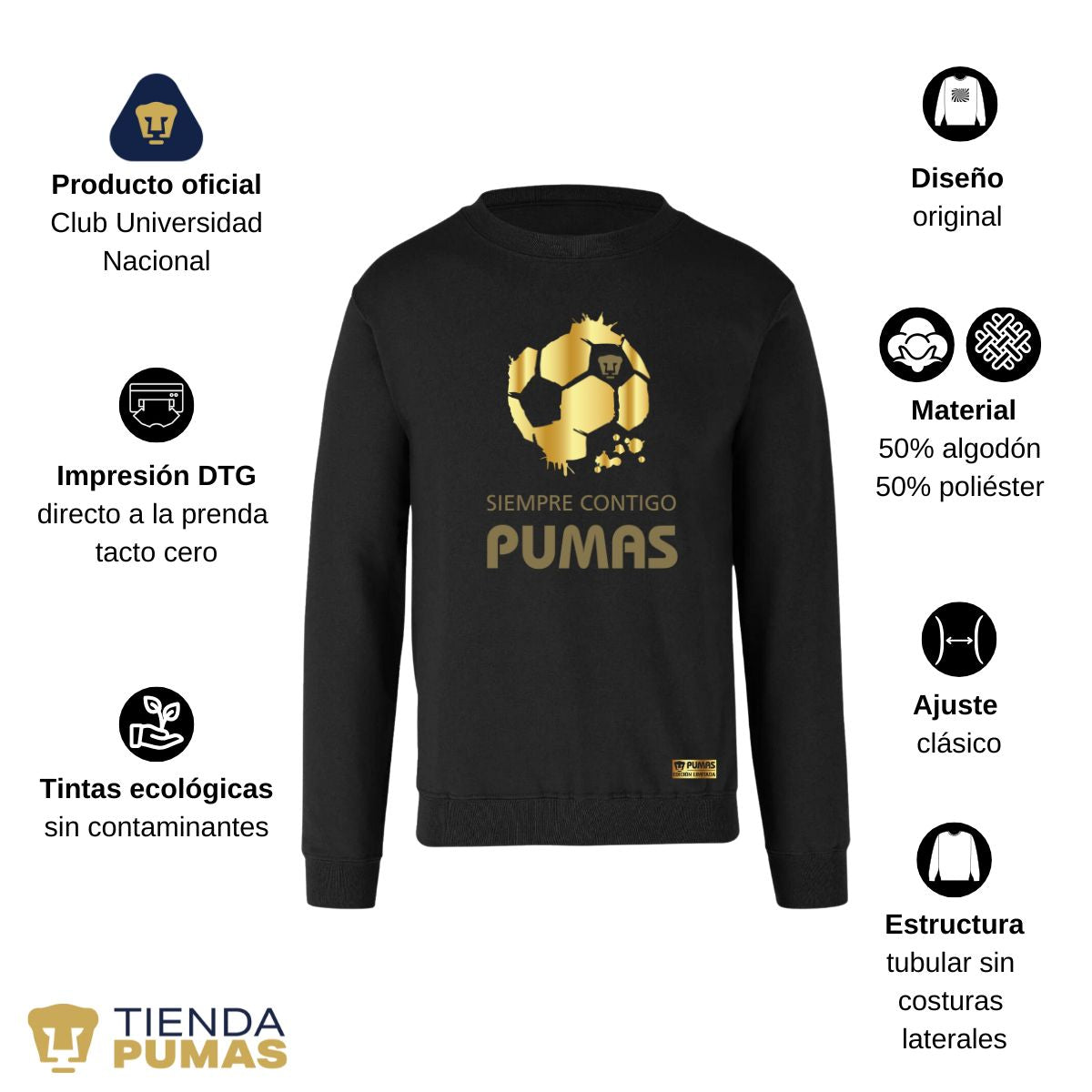 Sudadera Mujer Pumas UNAM Ed Lmt 2 Siempre contigo