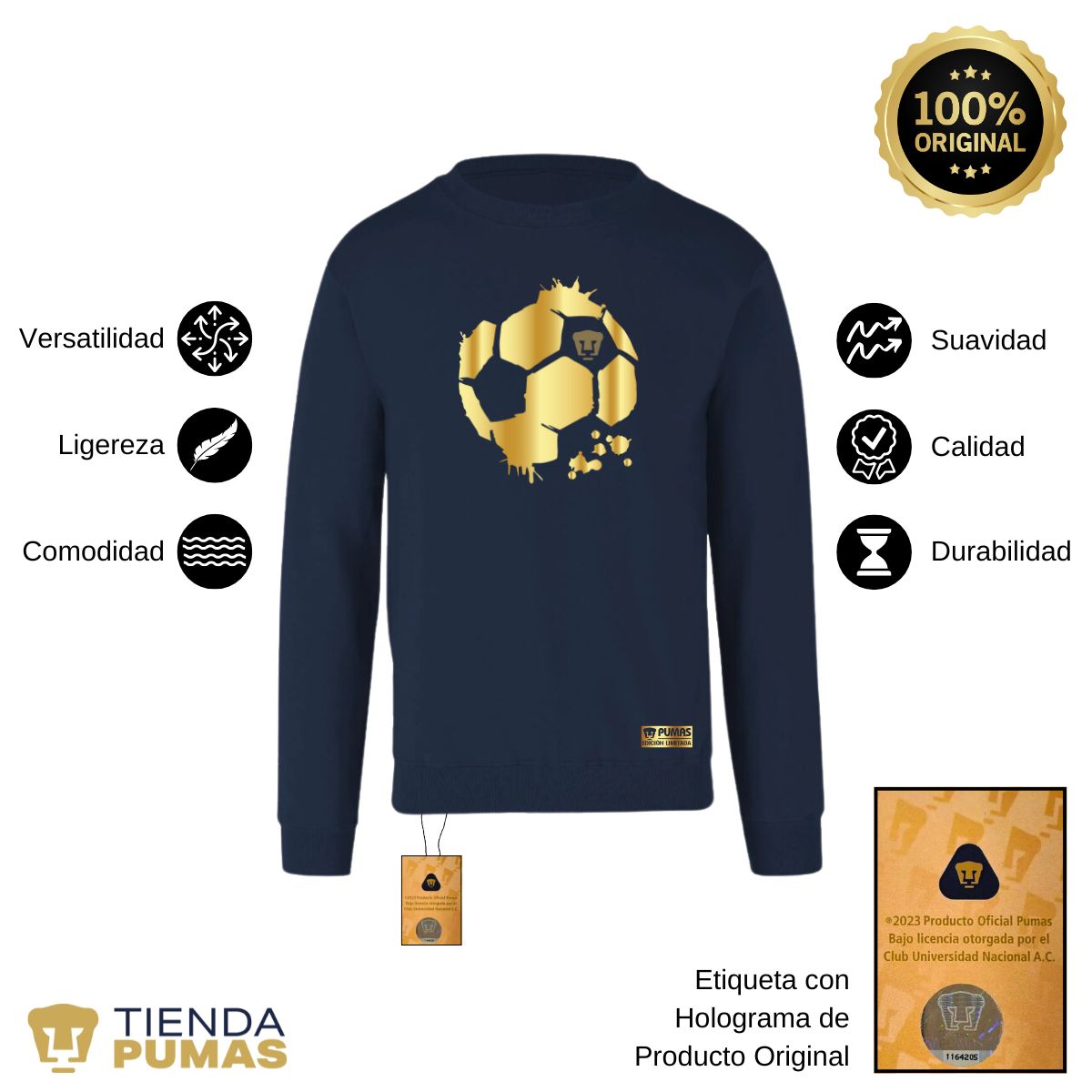 Sudadera Hombre Pumas UNAM Edición limitada 2