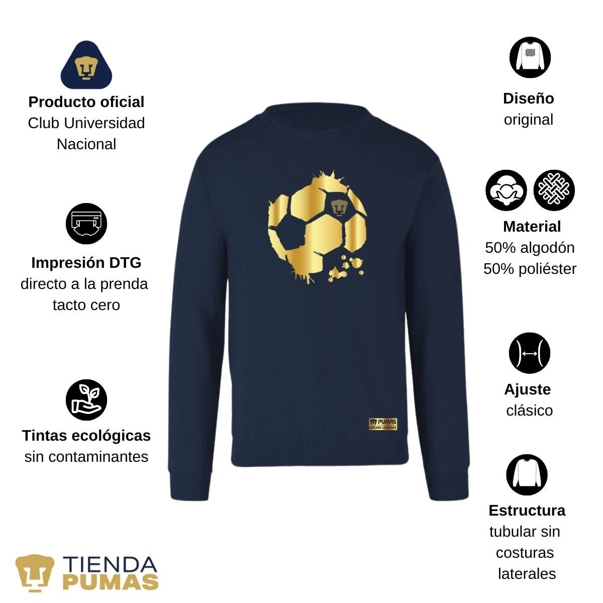 Sudadera Hombre Pumas UNAM Edición limitada 2