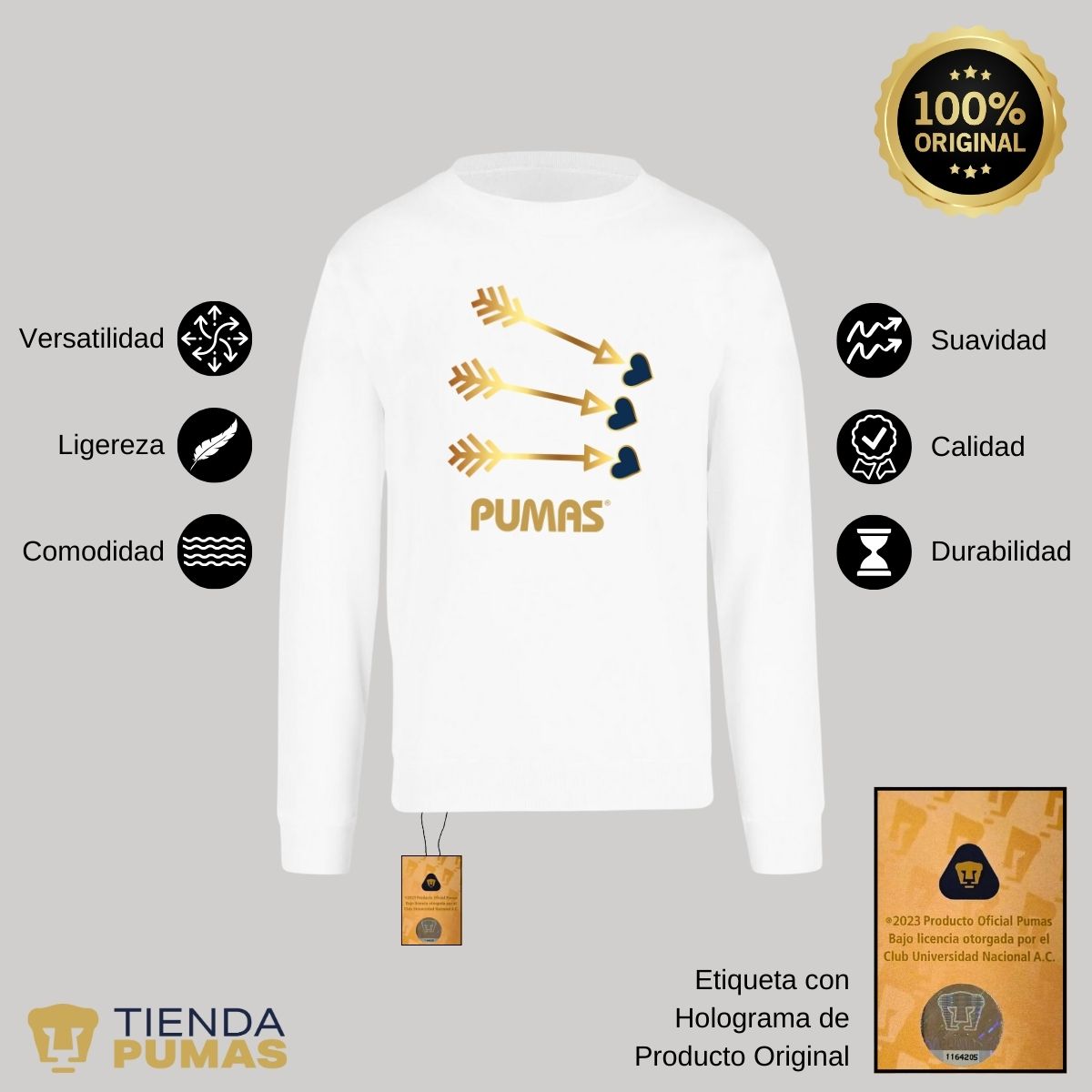 Sudadera Hombre Pumas UNAM Cupido