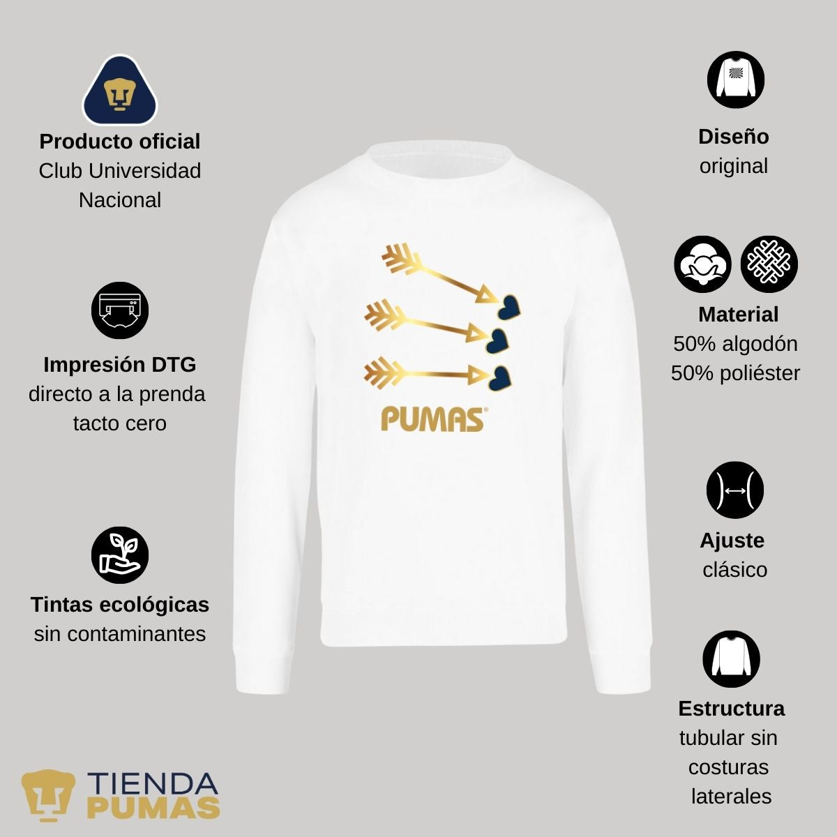 Sudadera Hombre Pumas UNAM Cupido