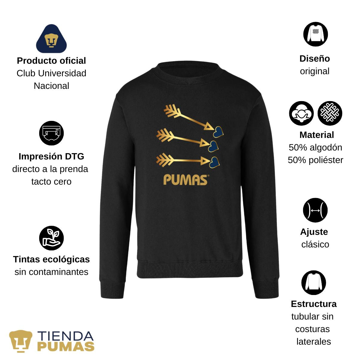 Sudadera Hombre Pumas UNAM Cupido