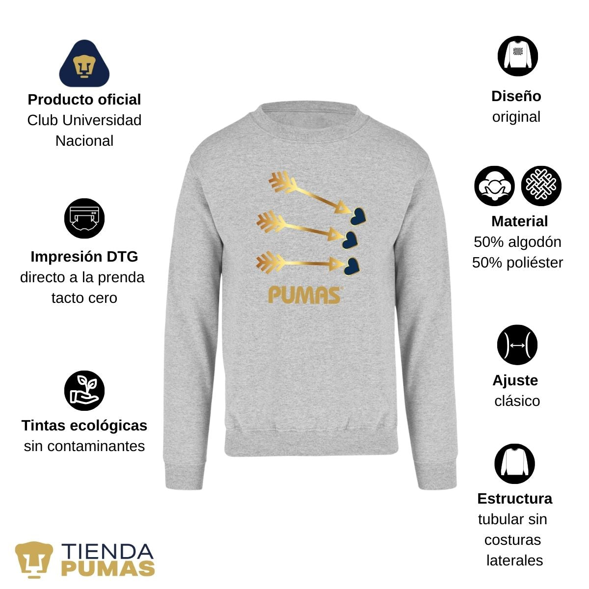 Sudadera Hombre Pumas UNAM Cupido