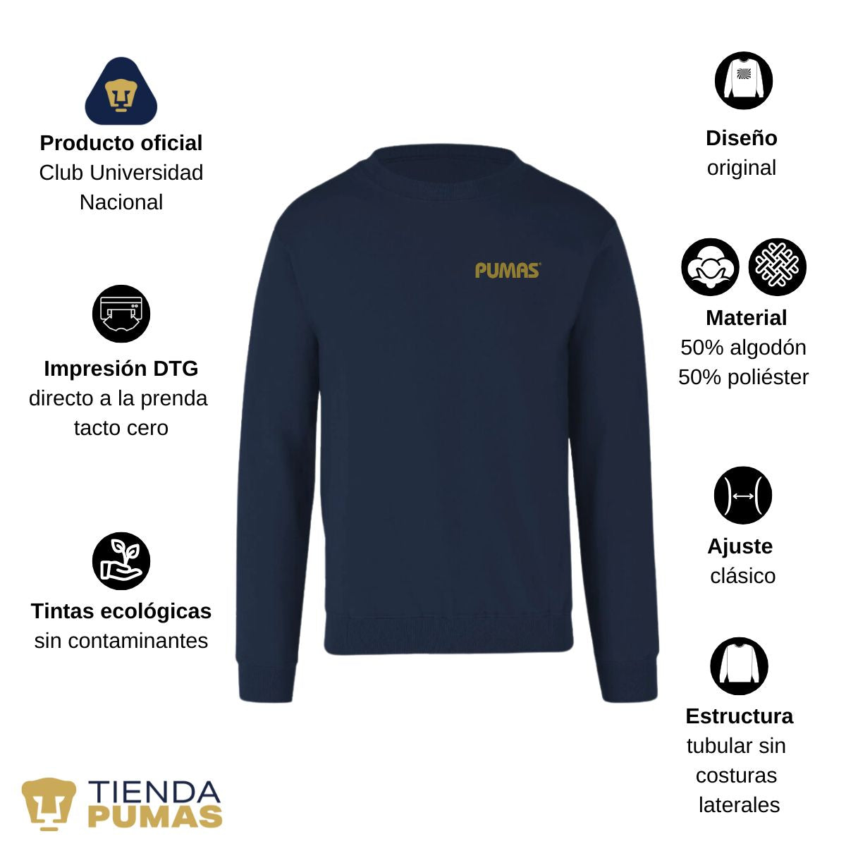 Sudadera Mujer Pumas UNAM Corazón Pumas