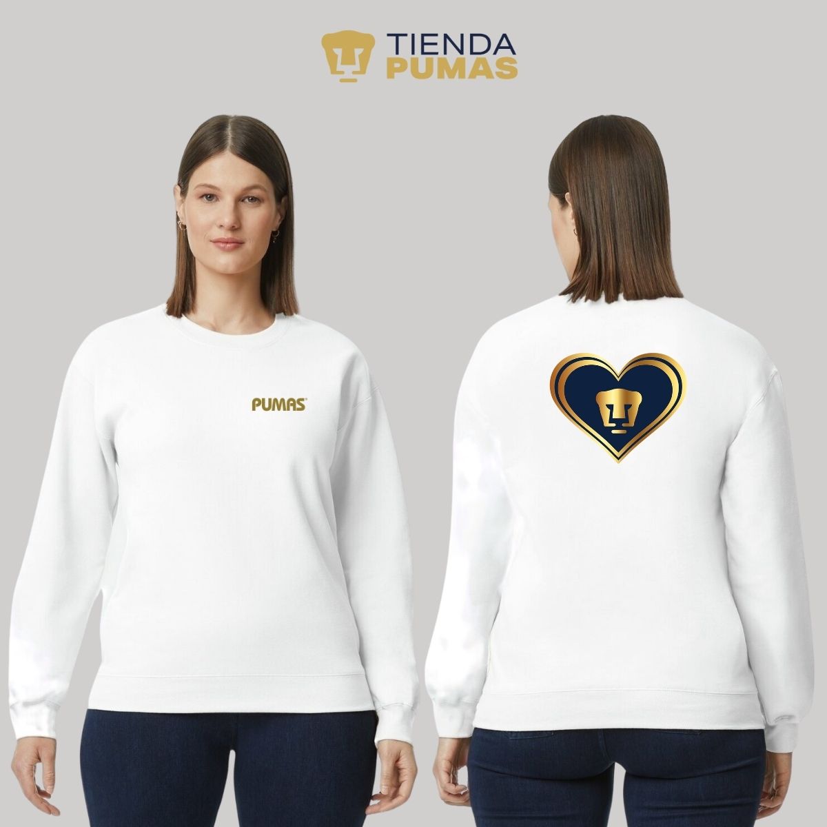 Sudadera Mujer Pumas UNAM Corazón Pumas