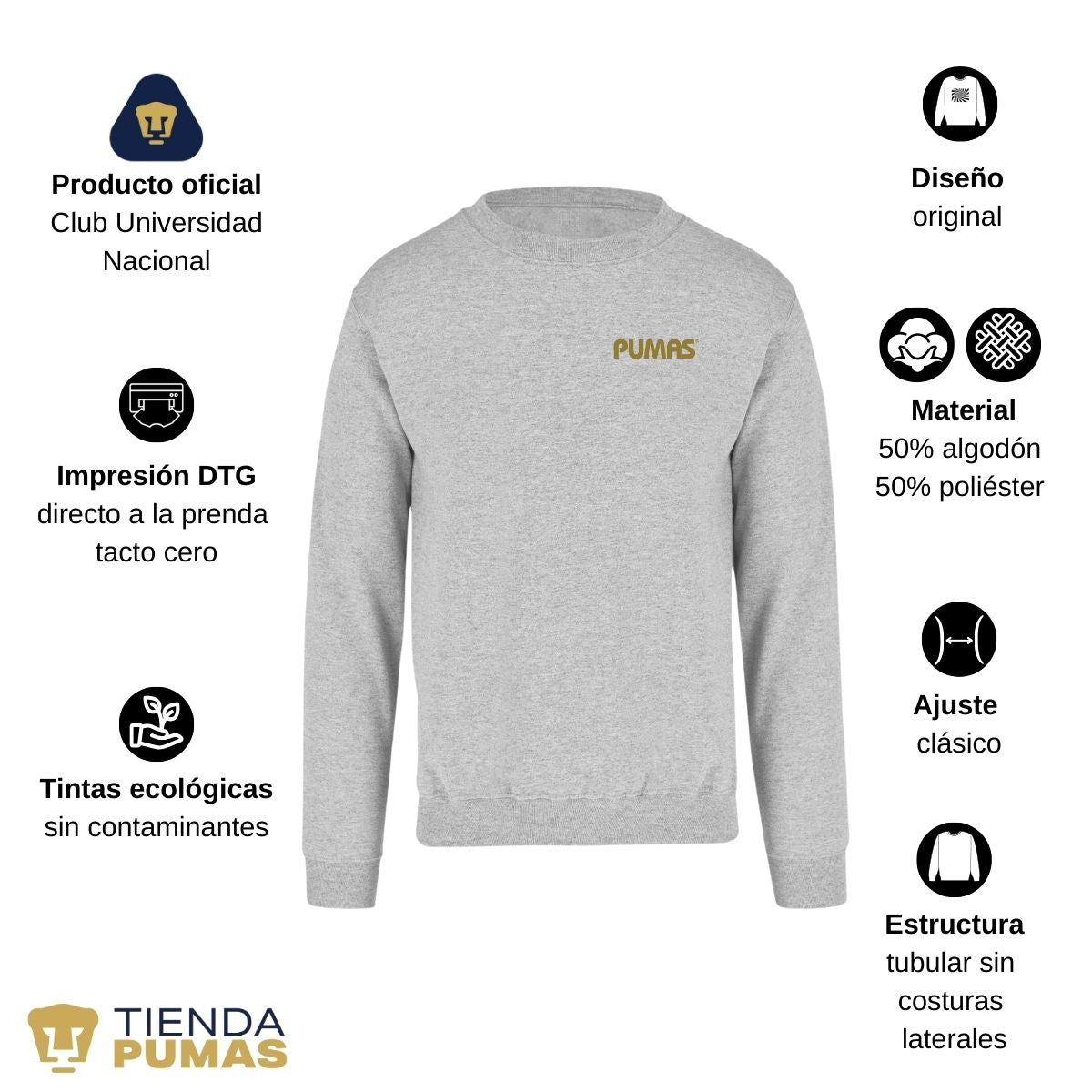 Sudadera Mujer Pumas UNAM Corazón Pumas