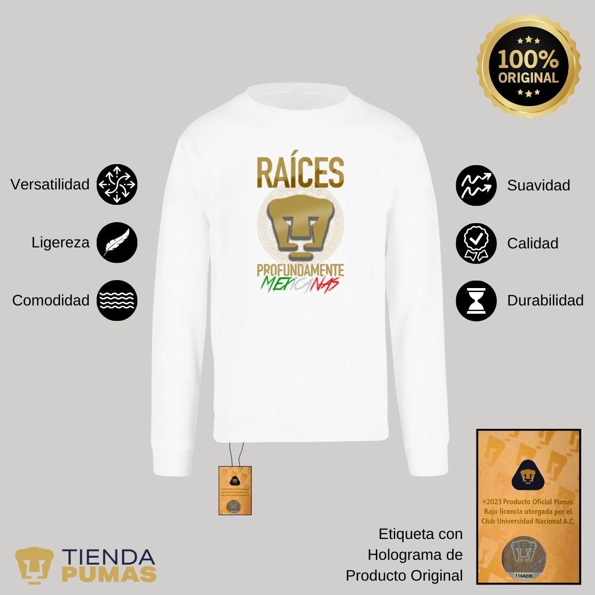 Sudadera Mujer Pumas UNAM Raíces