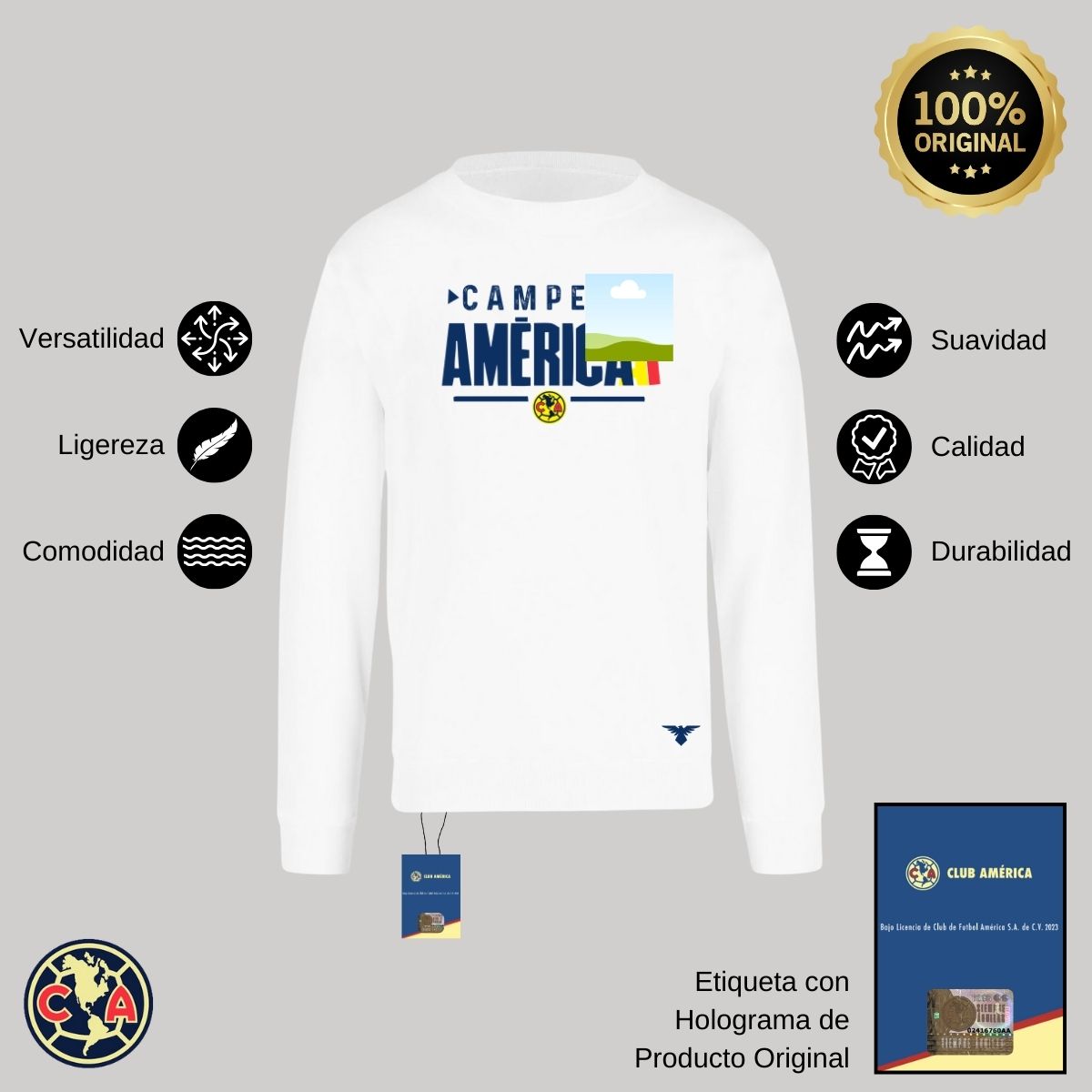 Sudadera Hombre América Campeón