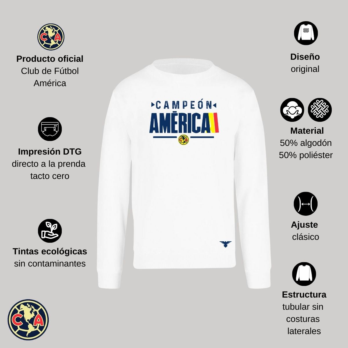 Sudadera Hombre América Campeón