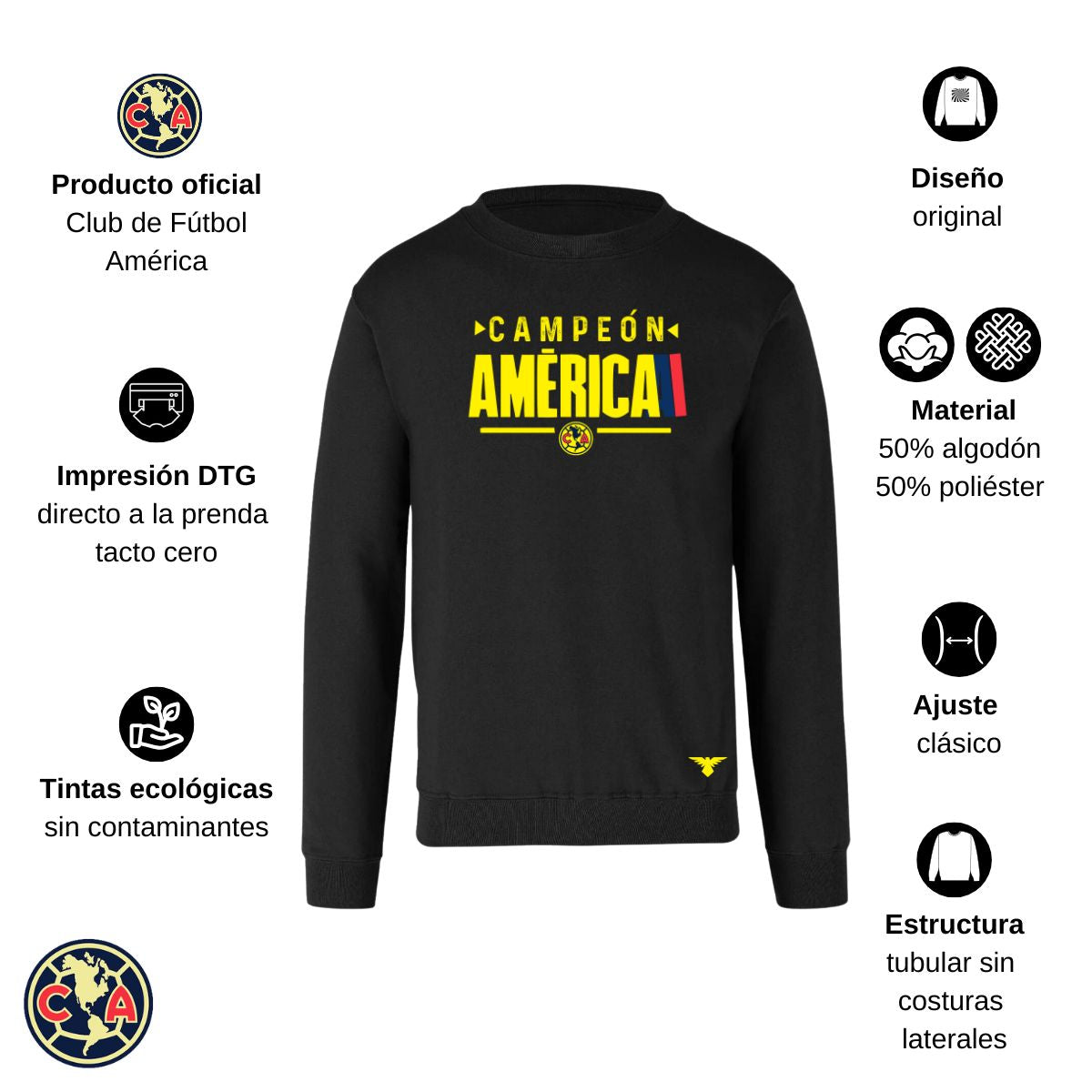 Sudadera Hombre América Campeón