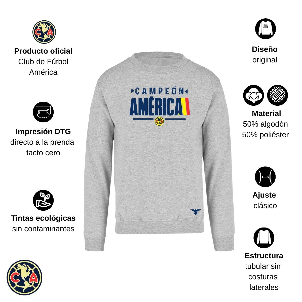 Sudadera Hombre América Campeón