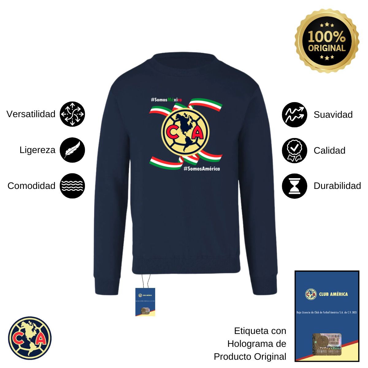 Sudadera Hombre América Independencia México