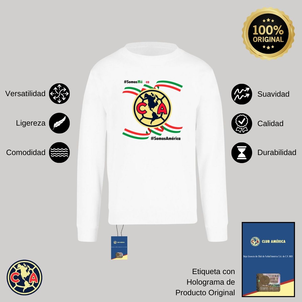 Sudadera Hombre América Independencia México