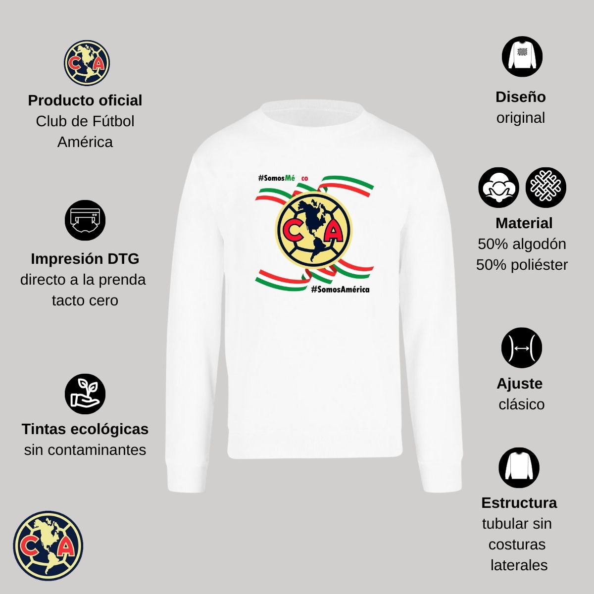 Sudadera Hombre América Independencia México