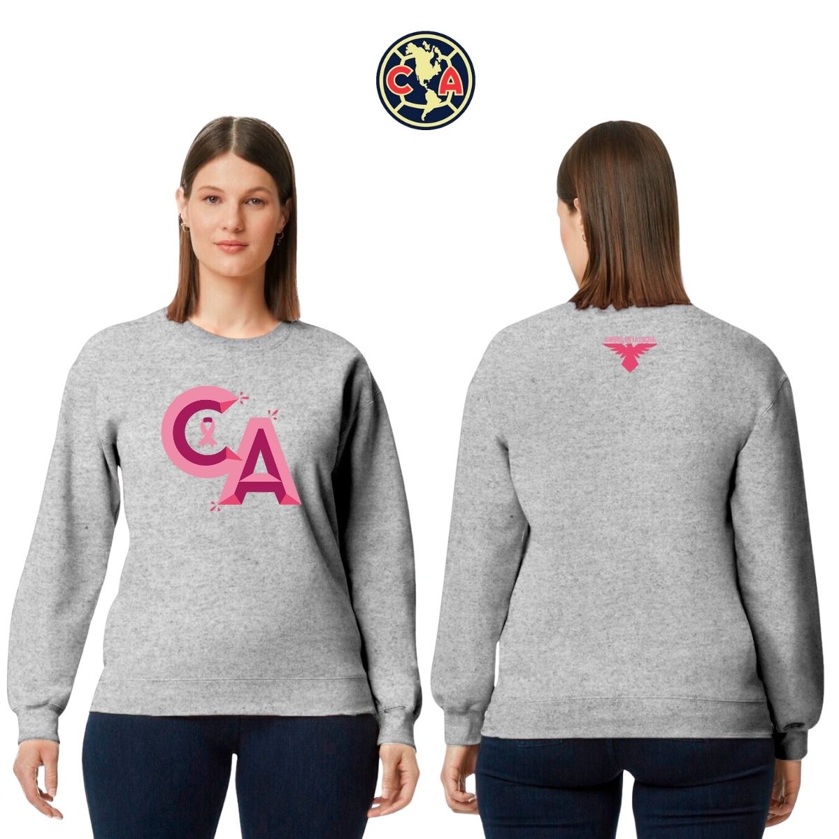 Sudadera Mujer América Mes Rosa