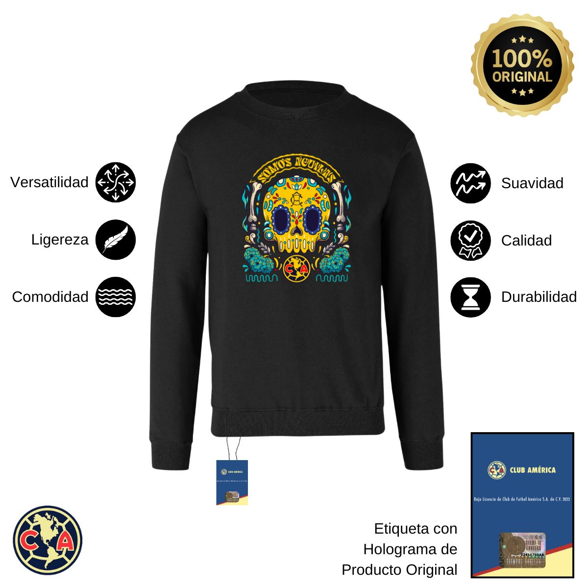 Sudadera Hombre América Día de Muertos